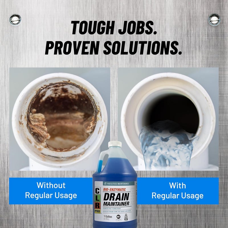 CLR PRO Commercial Drain Maintainer and Grease Trap Treatment, Preventative Maintenance Bio Enzyme Formula, Reduces Odor and Breaks Down Grease, 1 Gallon Bottle - Image 5